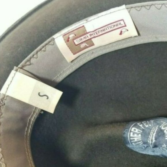 Vtg Sima International 100% Wool Fedora Hat w/ Leather/ fabric Trim Sz S (7.25") - Picture 9 of 11